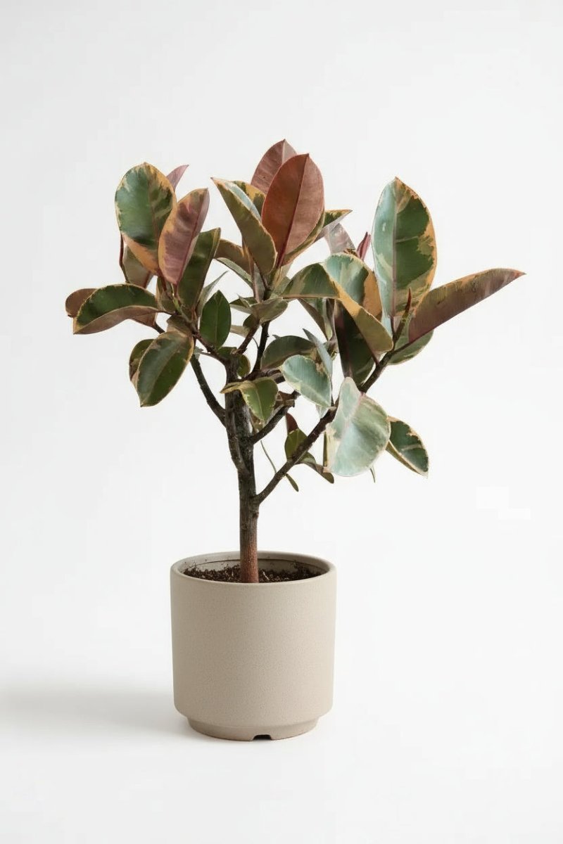 Ficus Elastica Ruby - Rubber Tree Variegated - Potted plant - POTT - FICU - GRW - 7142 - Tumbleweed Plants - Online Plant Delivery Singapore