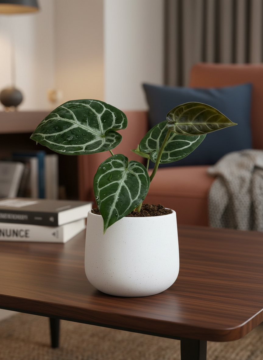 Crystal Anthurium Junior - Potted plant - POTT-CRYS-GRW-9756 - Tumbleweed Plants - Online Plant Delivery Singapore