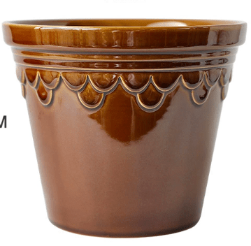 Glossy Ceramic Scale - Pots - POTS - GLOS - BRW - 7201 - Tumbleweed Plants - Online Plant Delivery Singapore