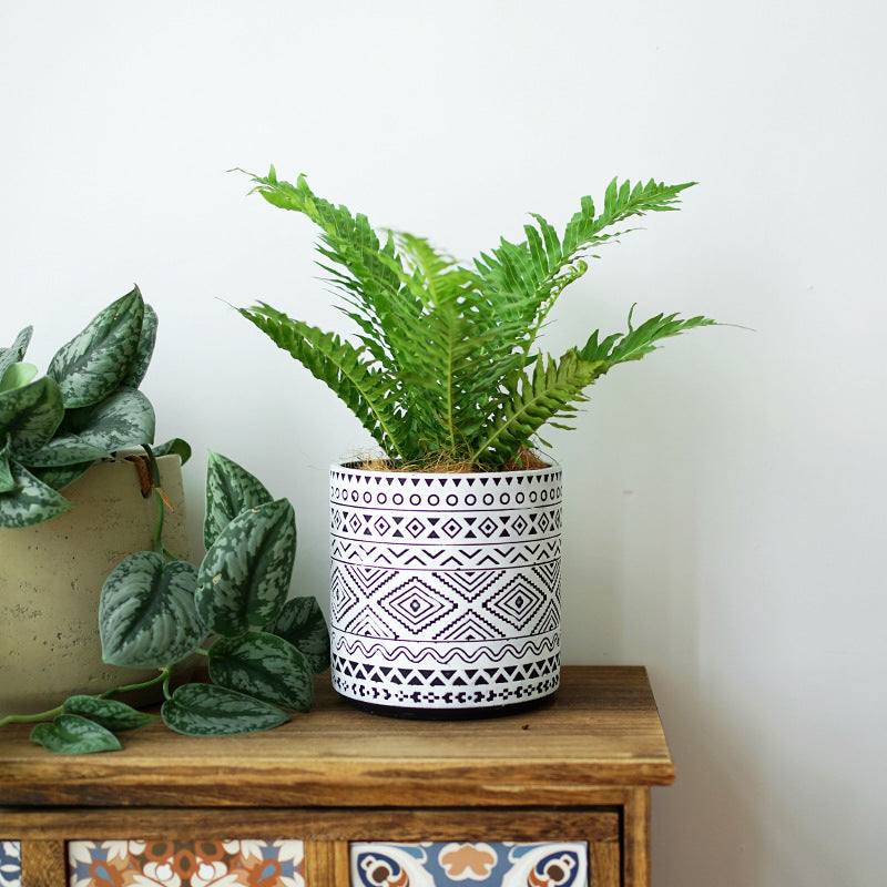 Aztec Cement Pot