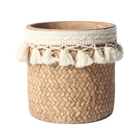 Ceramic Woven Basket Planter - Medium