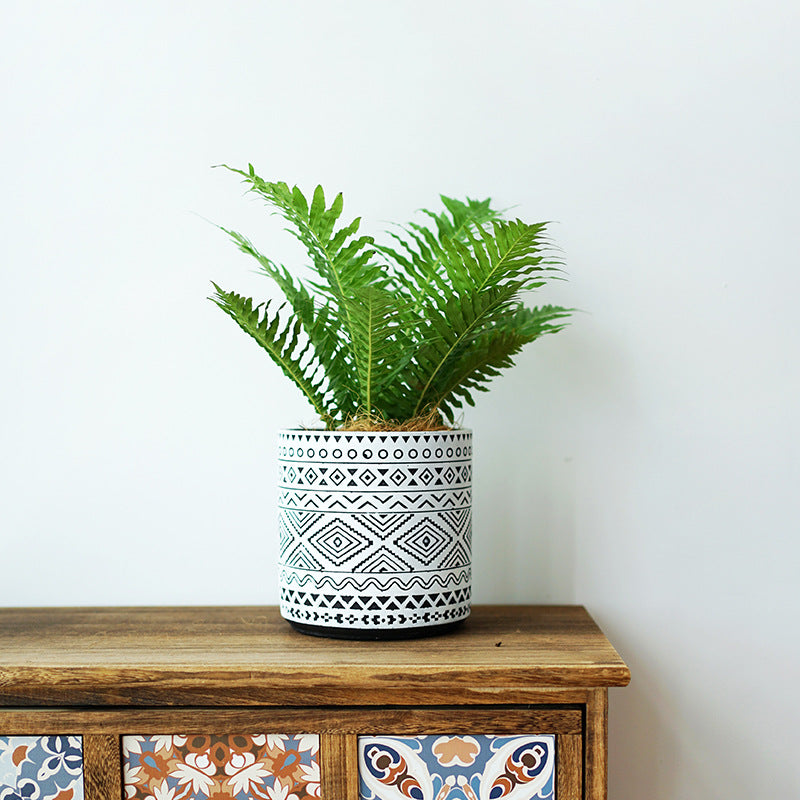 Aztec Cement Pot