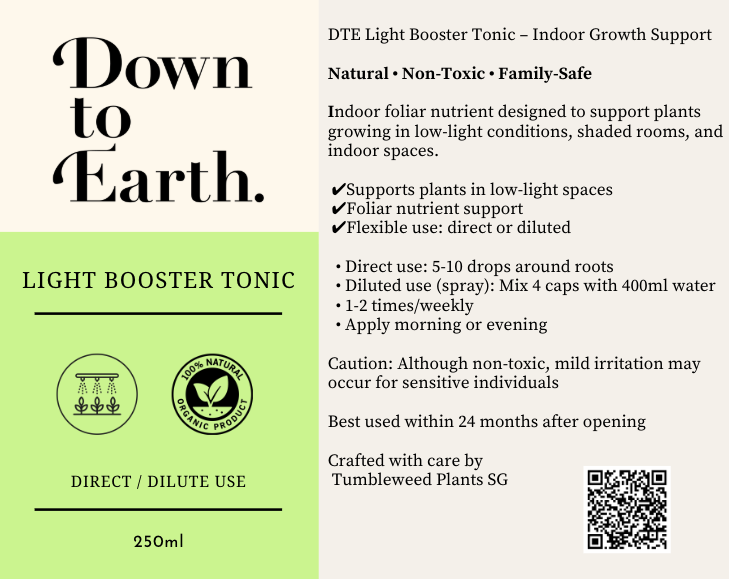 Down To Earth. Light Booster Tonic – Indoor Growth Support
