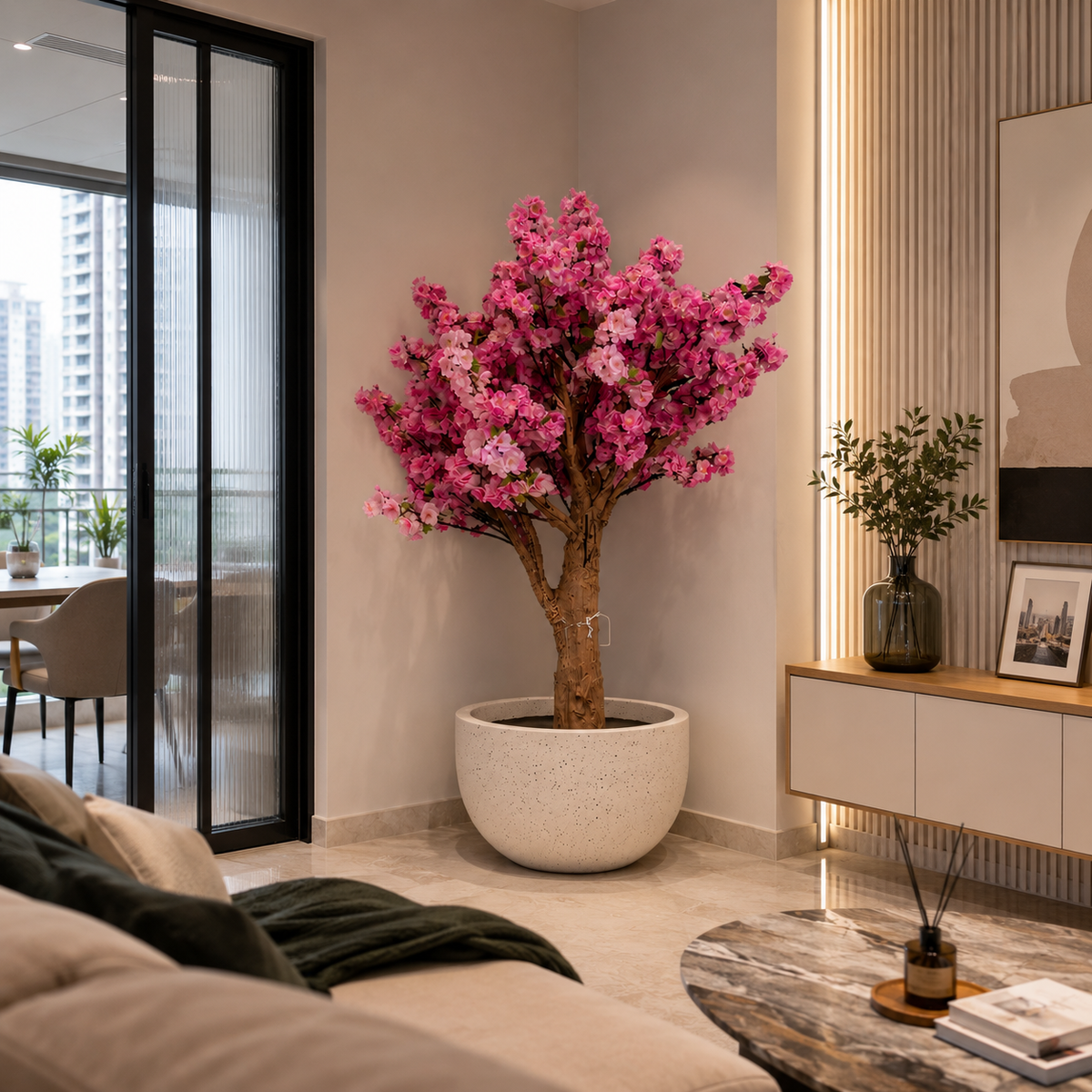 Cherry Blossom - Real-Trunk Artificial Tree