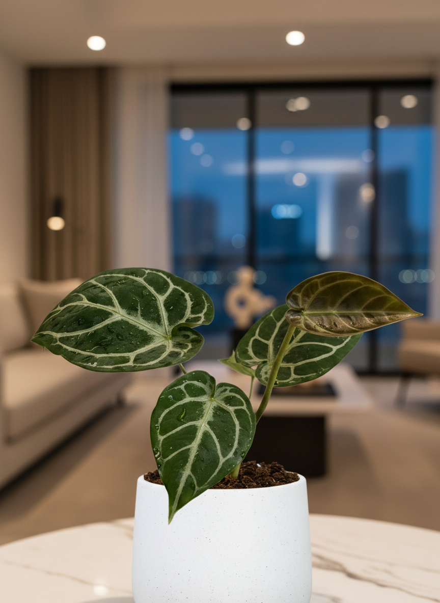 Crystal Anthurium Junior - Potted plant - POTT-CRYS-GRW-9756 - Tumbleweed Plants - Online Plant Delivery Singapore