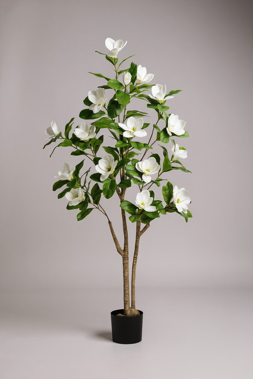Magnolia Flower Tree (Life-like Artificial) - Potted plant -  Tumbleweed Plants