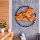Olive wood clock 2- 30cm