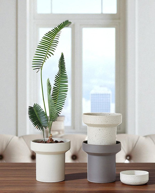 Ripple Cylinder Planter - Planter - 5673508202219 - Tumbleweed Plants - Online Plant Delivery Singapore