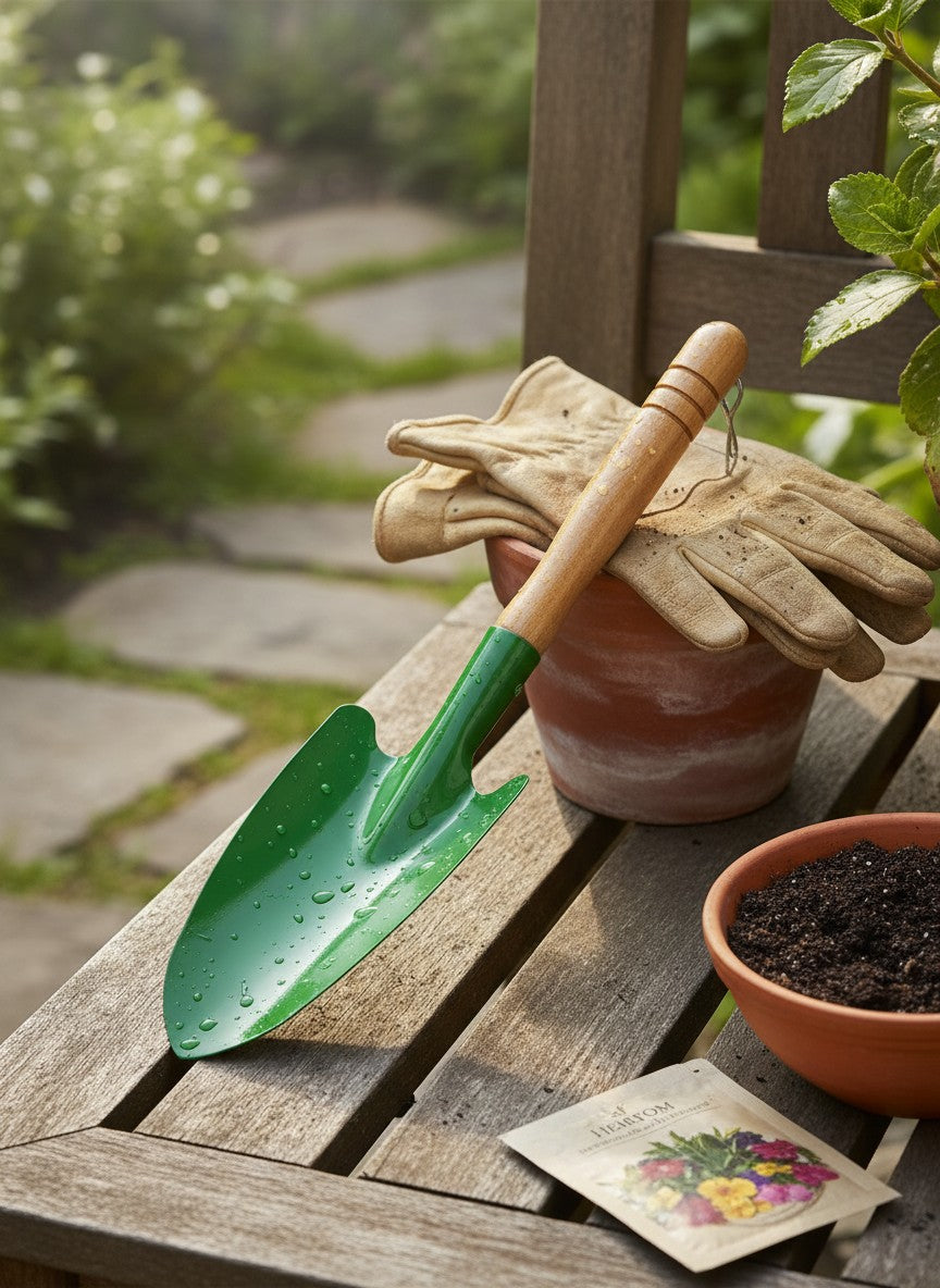 Mini garden trowel with wooden handle - Assorted Color