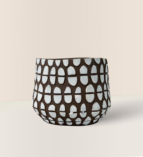 Spotti Brown Planter - Pot - Tumbleweed Plants - Online Plant Delivery Singapore