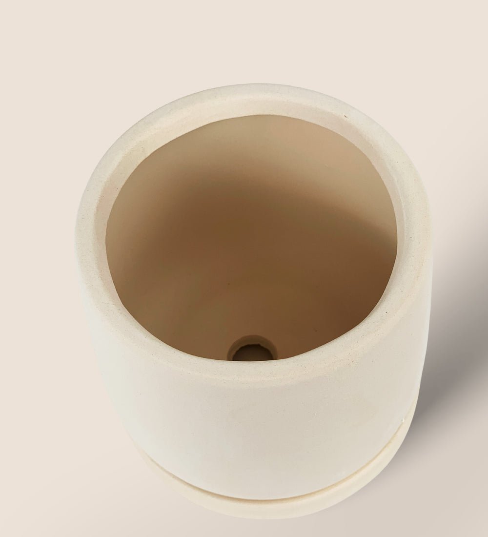 White Flour Planter - Pot - Tumbleweed Plants - Online Plant Delivery Singapore